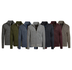Men's Casual Fleece Lined Full-Zip Sweater Jacket product